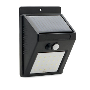Solarna lampa LED z czujnikami Czarny