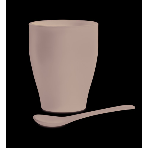 Kubek z łyżeczką, 300 ml Czarny MO6255-03 (3)