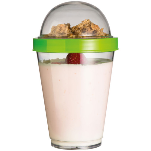 Kubek na jogurt plastikowy MODENA Jasnozielony 288029 (1)