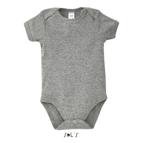 BAMBINO Dziecięce body 180g-WH-XXS Szary Melanż S00583-GM-XXS 