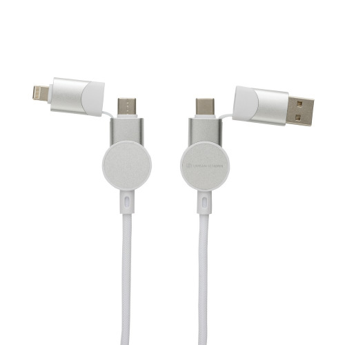 Kabel do ładowania 6 w 1 45W Urban Vitamin Oakland Biały P302.703 (2)