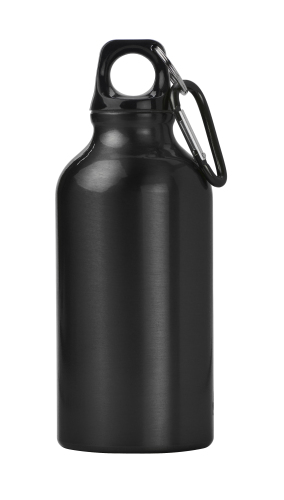 Bidon, butelka sportowa 400 ml z karabińczykiem czarny V4659-03 
