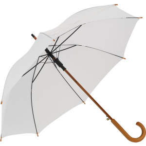 Parasol automatyczny drewniany Ø105 cm NANCY Biały