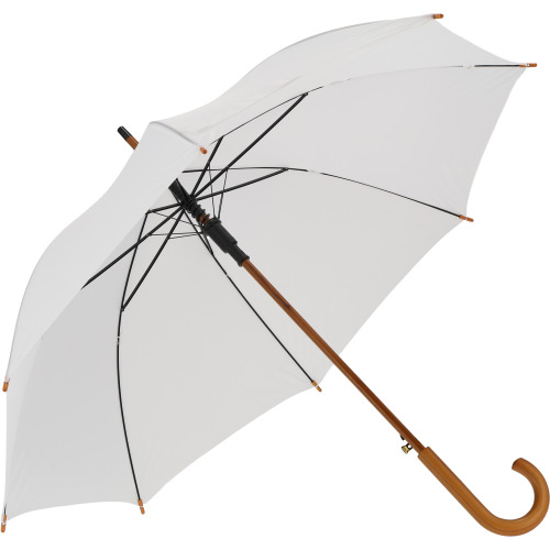 Parasol automatyczny drewniany Ø105 cm NANCY Biały 513106 