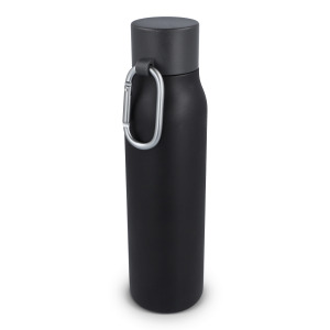 Butelka z matowym wykończeniem, butelka termiczna 600 ml Czarny