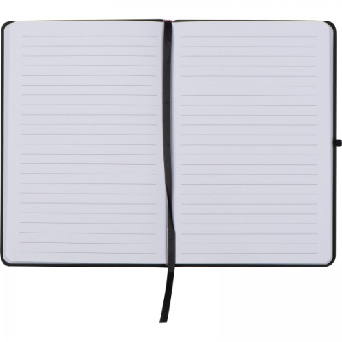 Notatnik A5 w linie z materiałów z recyklingu LORENA Czarny 2875903 (4)