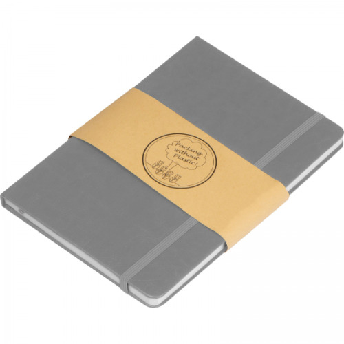 Notatnik A5 w linie z PU z recyklingu CLEO Szary 2374807 (7)