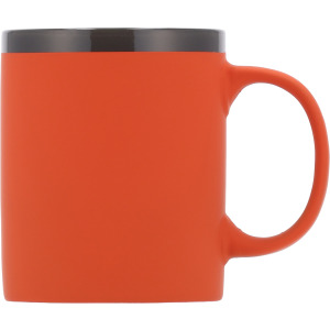 Kubek ceramiczny soft touch 300 ml RONALD Pomarańczowy
