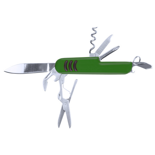 Nóż wielofunkcyjny, scyzoryk zielony V8702-06 
