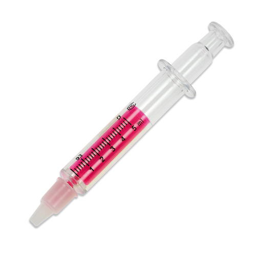 Zakreślacz- strzykawka Transparentny / różowy LT81458-N0476 