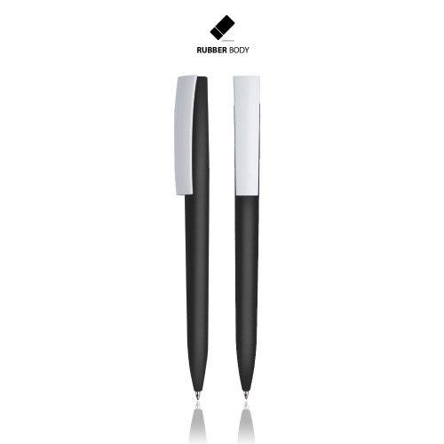 Długopis plastikowy soft touch / Rubby Czarny IP13139011 