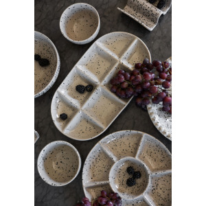 Talerz do serwowania DITTE, duży, szary/czarny