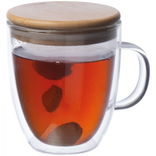 Kubek szklany z pokrywką GERTHE 350 ml Przeźroczysty 153766 (4)
