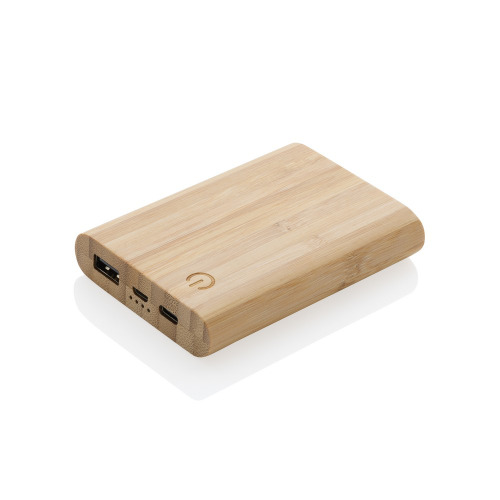 Bambusowy power bank 5000 mAh Brązowy P322.259 