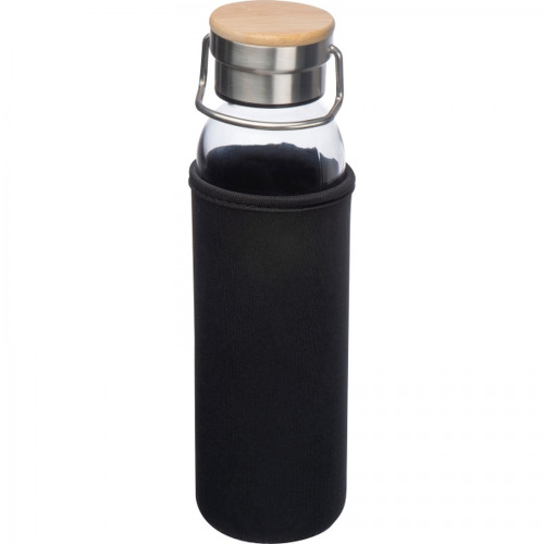 Butelka szklana z pokrowcem 600 ml RAMONA Czarny 6318103 