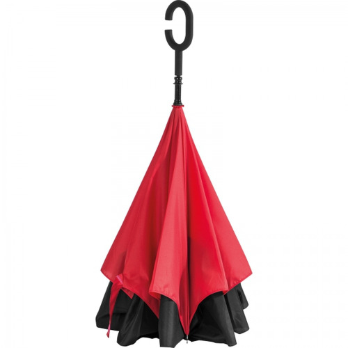 Parasol manualny odwrócony ø120 cm OLIVIA Czerwony 4047605 (2)
