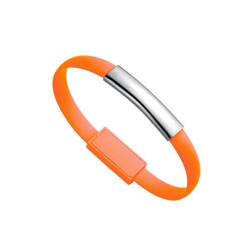 Opaska na rękę, bransoletka, kabel do ładowania i synchronizacji Pomarańczowy V0331-07 