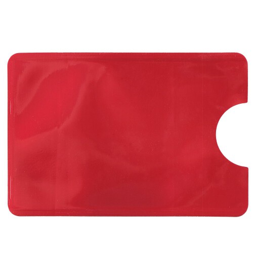 Etui na kartę kredytową, ochrona przed RFID czerwony V0486-05 (3)
