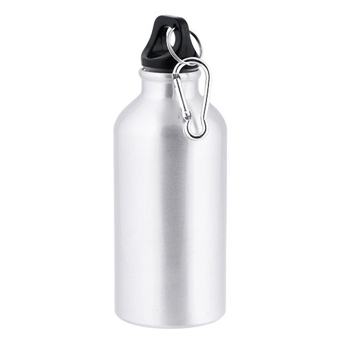 Aluminiowa butelka pod sublimację, z karabińczykiem, 400 ml / Ollaf Biały IP30038200 (1)