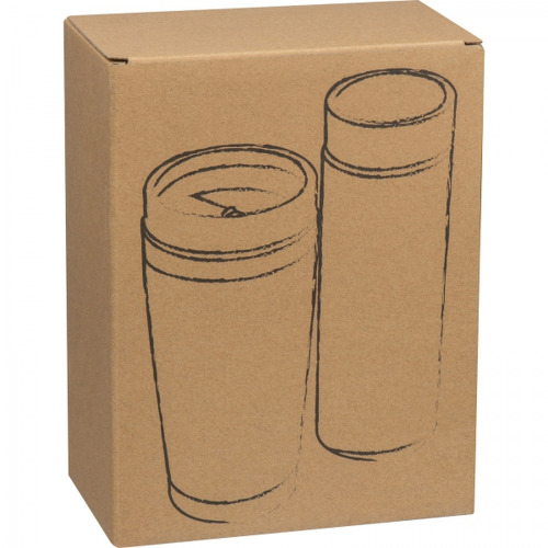 Zestaw kubek termiczny 360 ml i butelka termiczna 450 ml HECTOR Beżowy 6297913 (3)