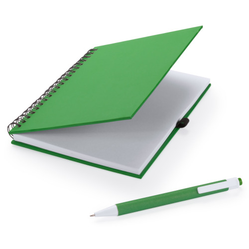 Notatnik z długopisem zielony V2795-06 (1)