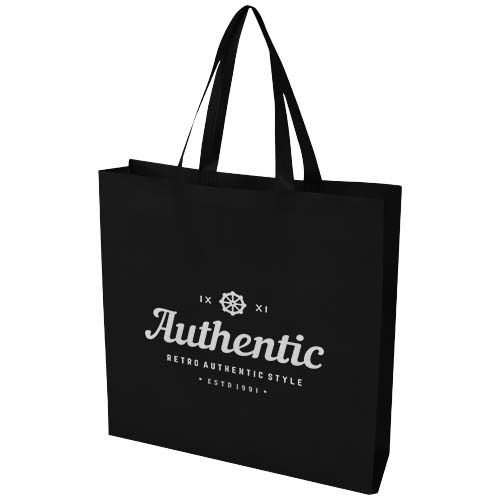 EcoSeal torba na zakupy z dnem wykonana z włókiny z recyklingu z certyfikatem GRS o pojemności 12 l Czarny 13010690 (1)