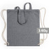 Worek ze sznurkiem i torba na zakupy z bawełny z recyklingu, 2 w 1 czarny V6792-03 (1) thumbnail