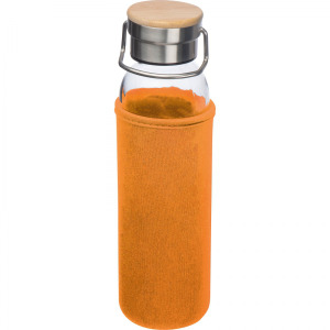 Butelka szklana z pokrowcem 600 ml RAMONA Pomarańczowy