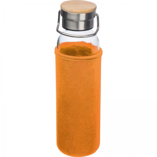 Butelka szklana z pokrowcem 600 ml RAMONA Pomarańczowy 6318110 