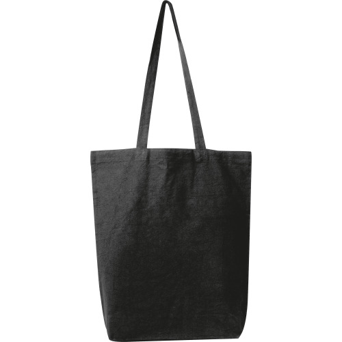Torba bawełniana z długimi uszami 180 g/m2 PIOTR Czarny 6548203 (5)