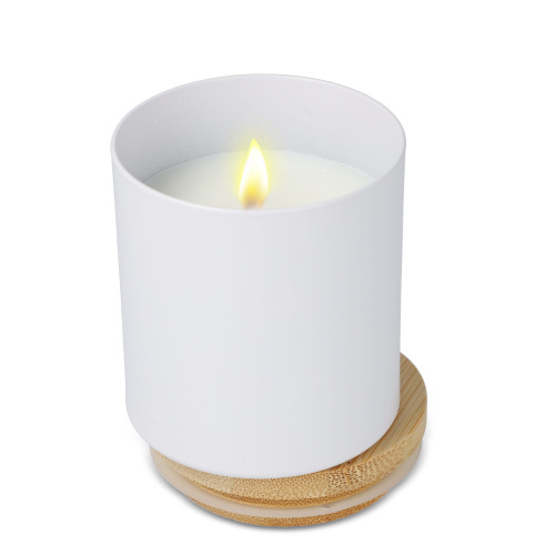 Świeca zapachowa Bhakti na bazie roślin w aluminiowym słoiku z recyklingu Biały LT90745-N0001 (4)