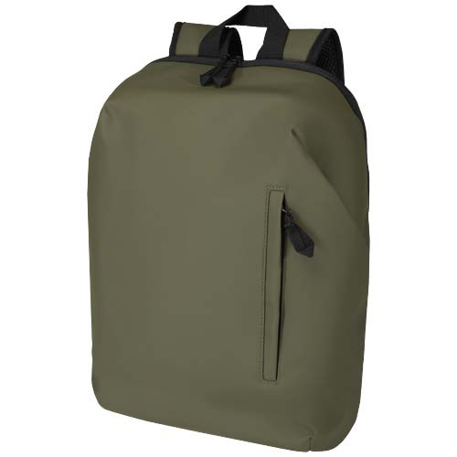 Resi Plus plecak na 15-calowego laptopa o pojemności 18 l z recyklingu, z certyfikatem GRS i zabezpieczeniem przed kradzieżą Leśny zielony 13010964 