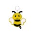 Pluszowa pszczoła RPET z chipem NFC, brelok | Zibee żółty HE795-08 (1) thumbnail