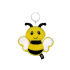 Pluszowa pszczoła RPET z chipem NFC, brelok | Zibee żółty HE795-08 (1) thumbnail