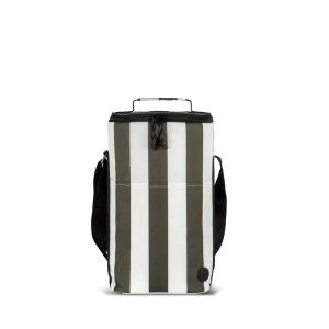 CITY TORBA TERMICZNA STRIPE WYSOKA rPET, ZIELONO-CZARNY
