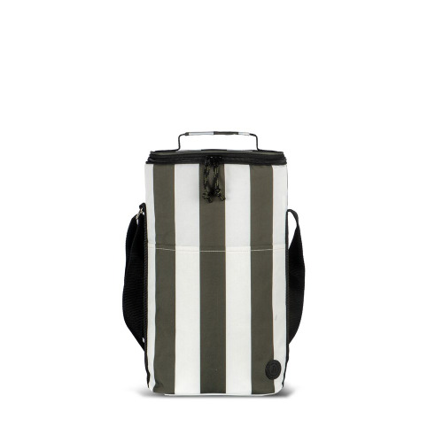 CITY TORBA TERMICZNA STRIPE WYSOKA rPET, ZIELONO-CZARNY Czarny 5018595- 