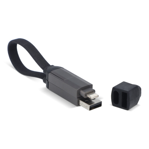 Wielofunkcyjny brelok z kablem 4 w 1 o mocy 60 W Czarny LT95660-N0002 (4)