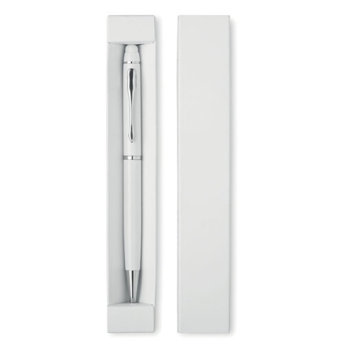 Długopis z miękką końcówką biały MO8476-06 