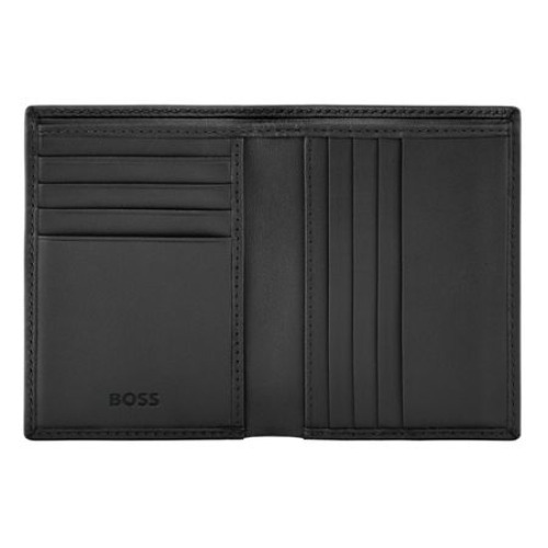 Składany portfel na karty Double B Saffiano Black Czarny HLE526A (4)