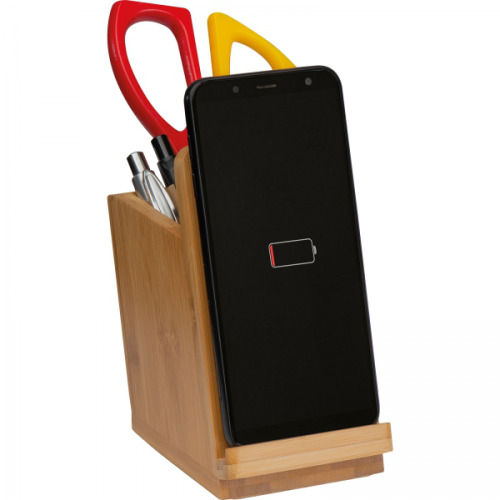 Stojak na telefon z ładowarką indukcyjną JULIUS Beżowy 2185113 (2)