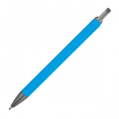 Długopis z aluminium z recyklingu, półżelowy KAROLINE Jasnoniebieski 1444024 (4)