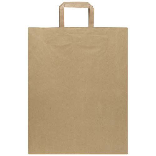 Kraft torba papierowa 80 g/m2 z płaskimi uchwytami — 25 x 15 x 32 cm Kraftowy brąz 1PQ01206 (1)