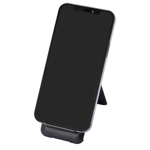 Savvy modułowy kabel do ładowania z tworzyw sztucznych pochodzących z recyklingu z uchwytem na telefon Czarny 12436190 (6)