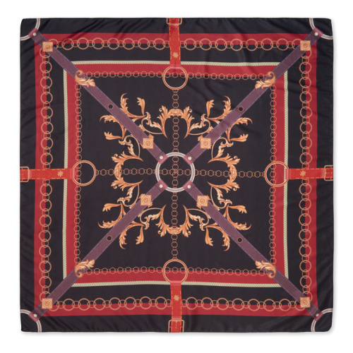 Szal z poliestru z recyklingu Czarny MO2074-03 (1)