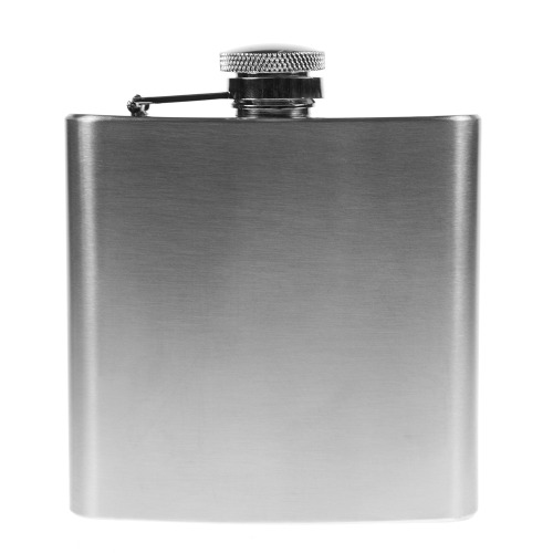 Piersiówka 180 ml, skórzane etui Brązowy V4978-16 (4)