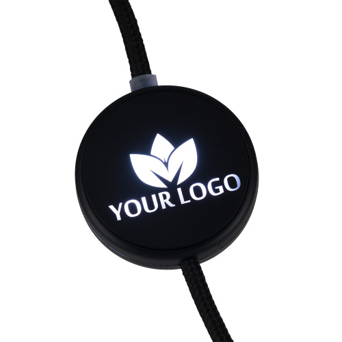 Kabel 4w1 z podświetlanym logo, LH-ZM02 Czarny EG061003 (4)