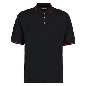 Koszulka Polo Męska Bawełniana Pika - Black & Lime