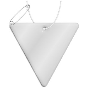 RFX™ reflective odblaskowa zawieszka z PVC, odwrócony trójkąt