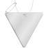 RFX™ reflective odblaskowa zawieszka z PVC, odwrócony trójkąt Biały 1PR11401  thumbnail