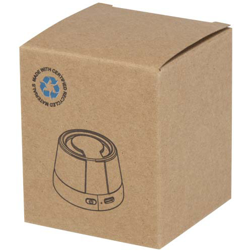 Horna głośnik bezprzewodowy z mocowaniem magnetycznym, o mocy 3 W z tworzyw sztucznych pochodzących z recyklingu Czarny 12445290 (2)